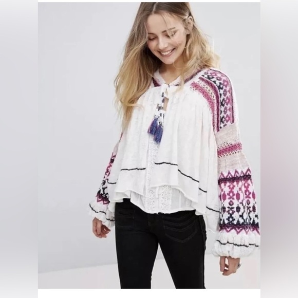 Free People Dreamland Crochet Knit Swingy Cardigan Sweater Size XS - Picture 5 of 16